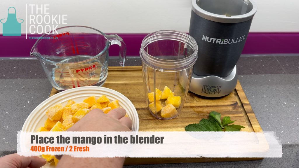 Add mangos to the blender